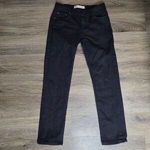 Levis 502 Regular Taper Mens Jeans Black 28x30 Cotton Blend 5502-0231